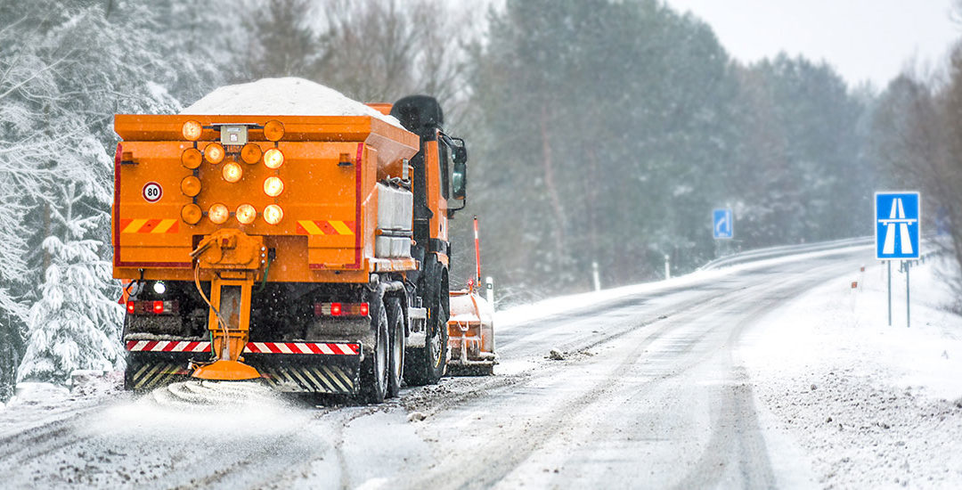 Salt Truck clearing an icy road